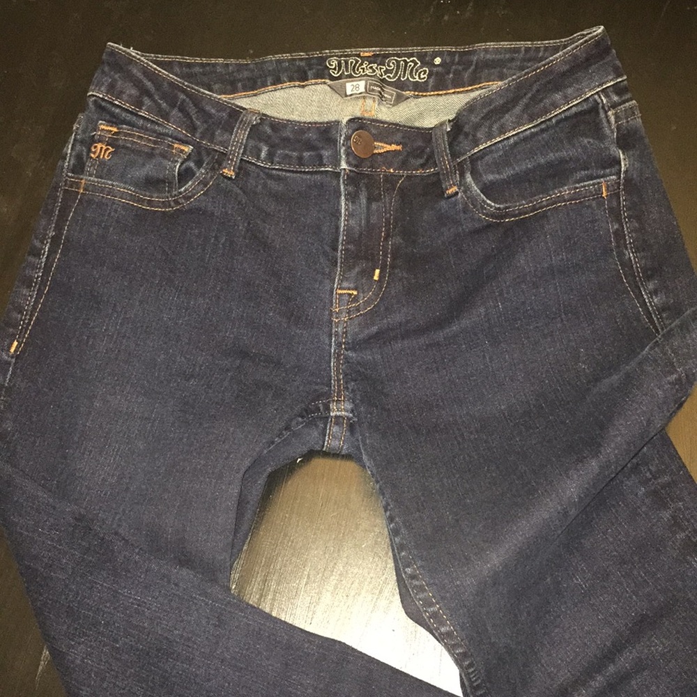 Miss Me Size 28 Dark wash 5 pocket jeans